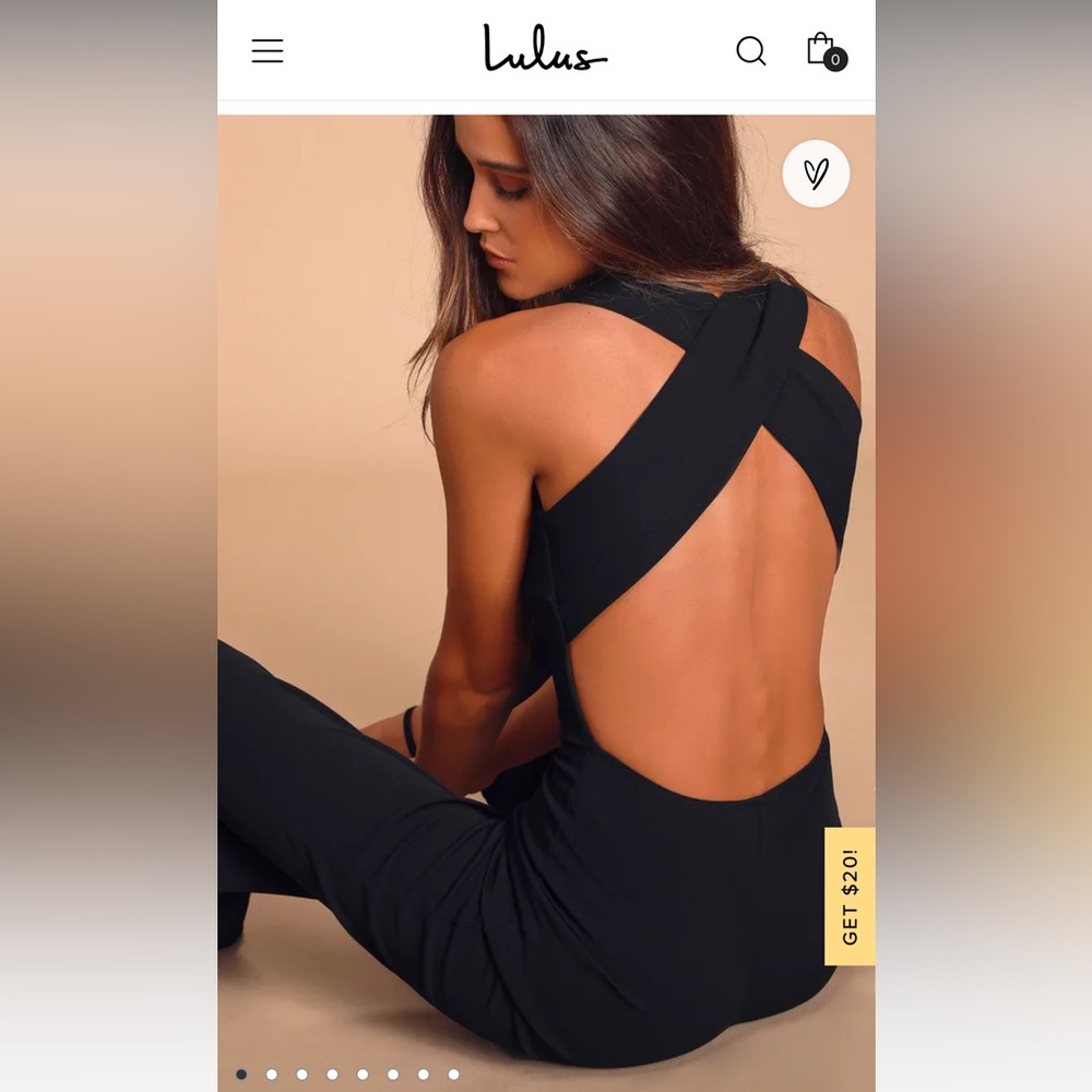Thinking Out Loud Black Backless Jumpsuit